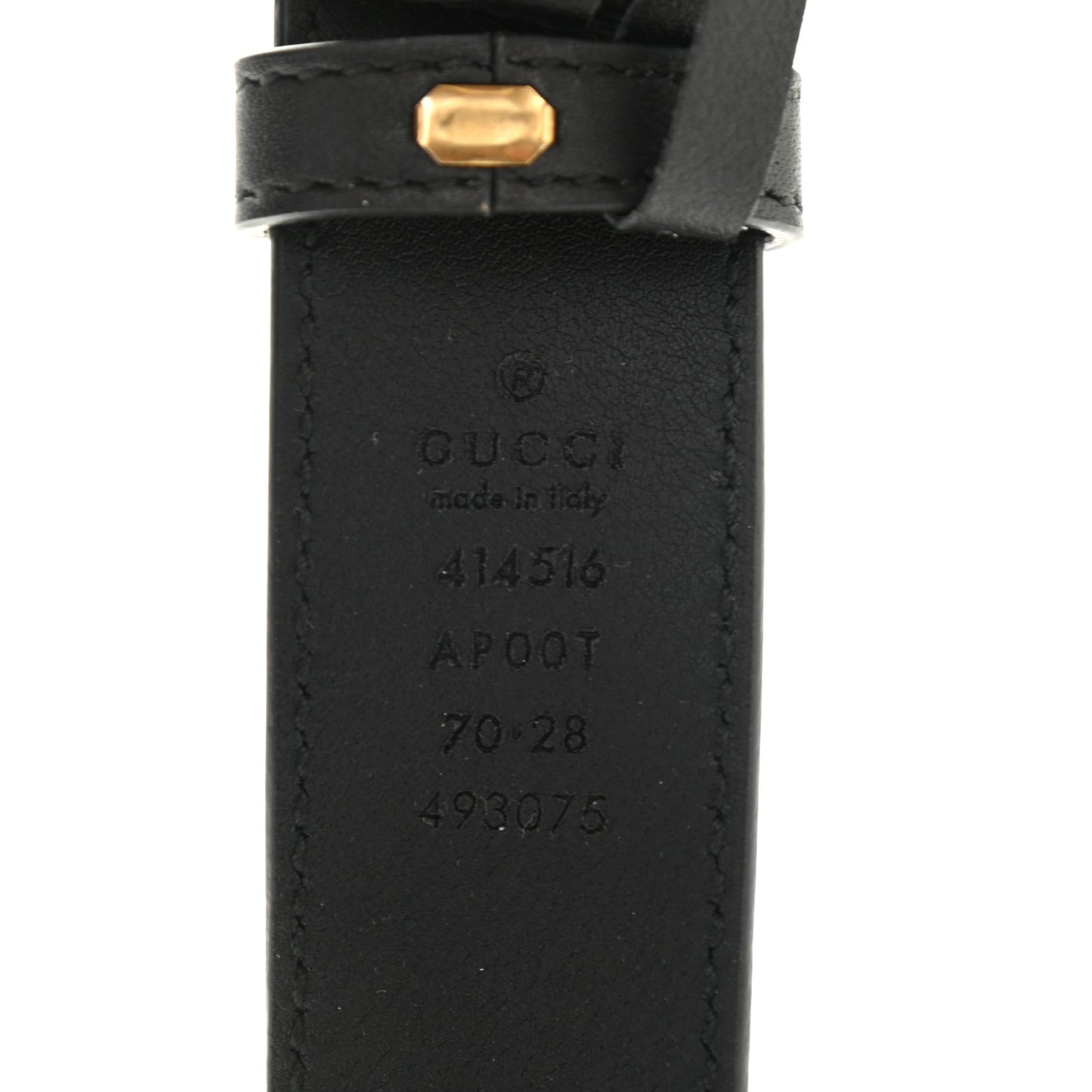 Moon Calfskin Double G 30mm Belt 70 28 Black