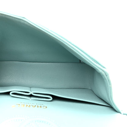 Chanel Caviar Quilted Small Double Flap Light Blue 5 of 10
