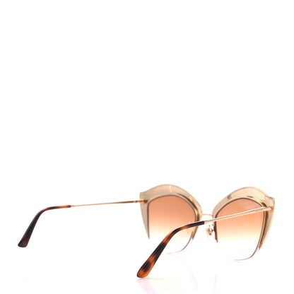 Gucci Metal Crystal Cat Eye Sunglasses GG00114S Pink 4 of 9