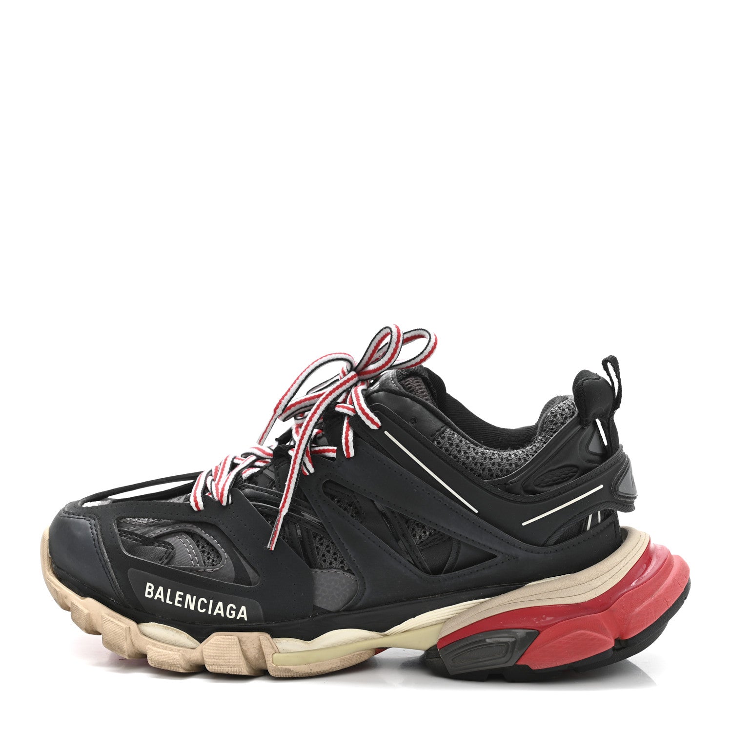 Balenciaga Mesh Nylon Womens Track Sneakers 38 Black Gris 1 of 9