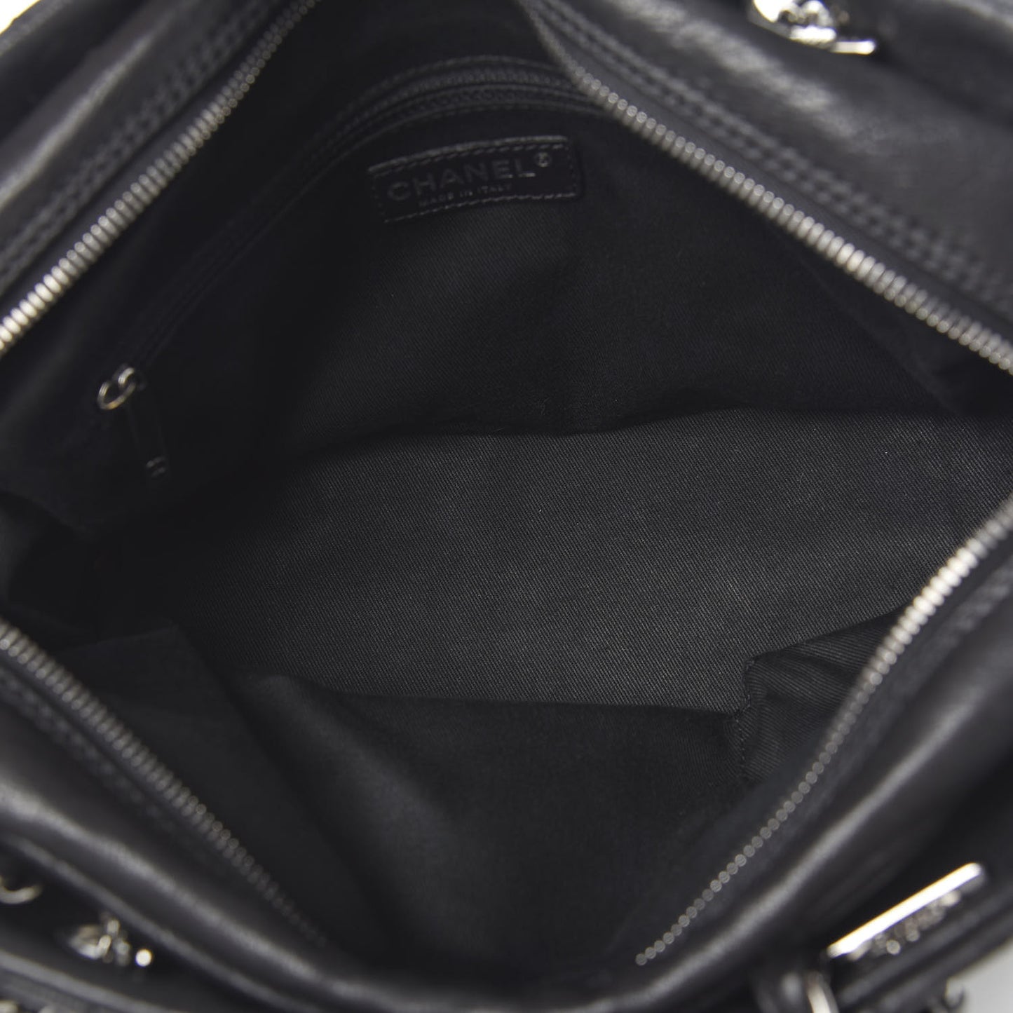 Calfskin Small Diamond Stitch Tote Black