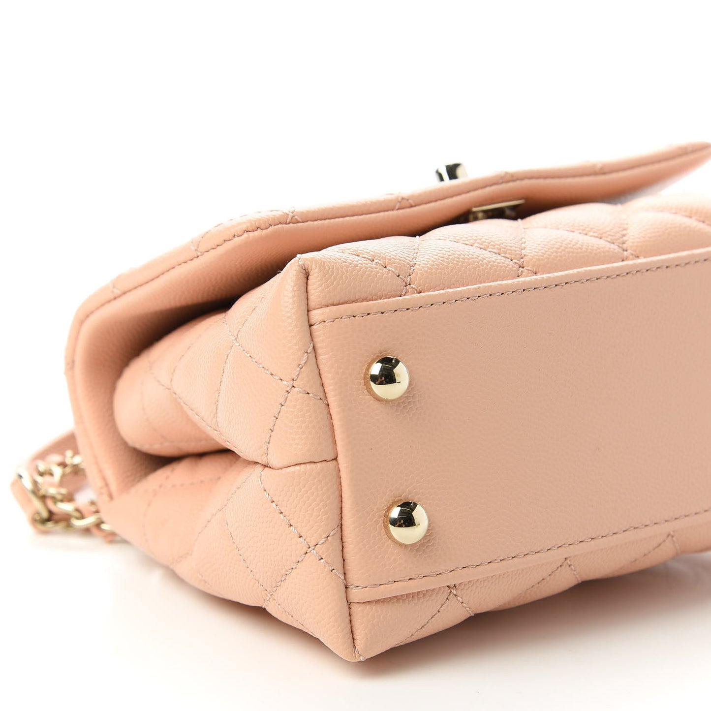 Caviar Quilted Extra Mini Coco Handle Flap Light Pink