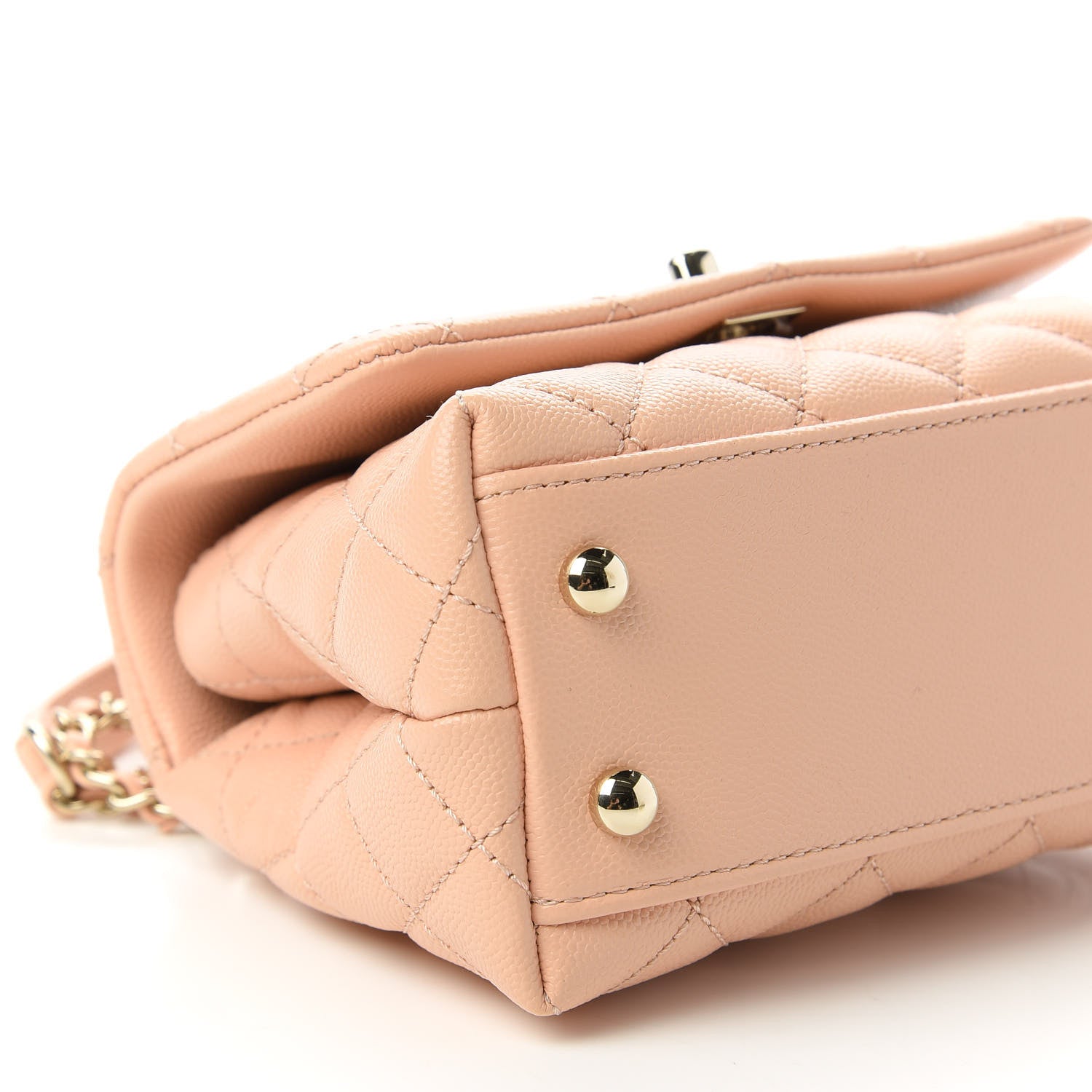 Chanel Caviar Quilted Extra Mini Coco Handle Flap Light Pink 6 of 11