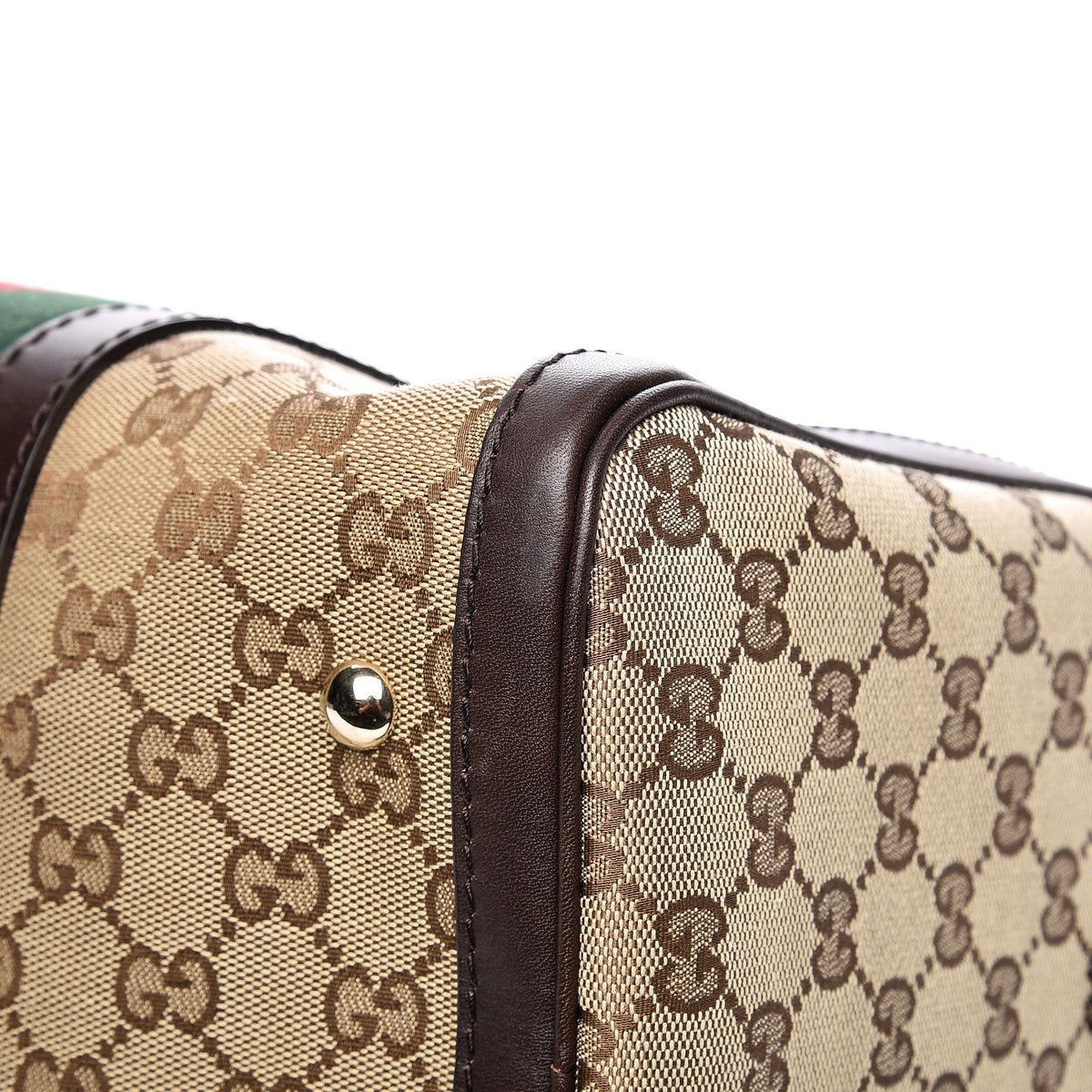 Monogram Vintage Web Medium Boston Dark Brown