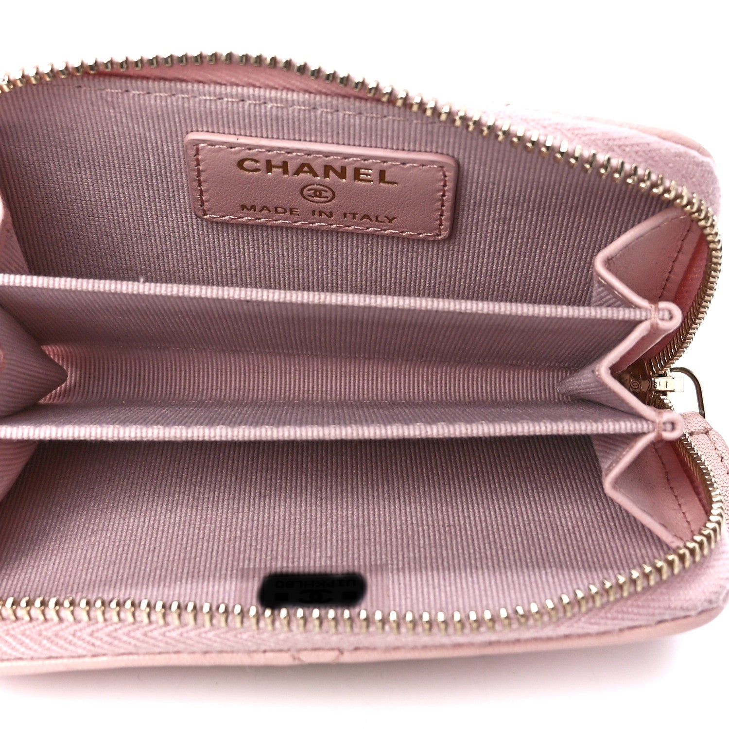 Chanel Lambskin Quilted 19 Zip Around Coin Purse Wallet Light Pink 5 of 12