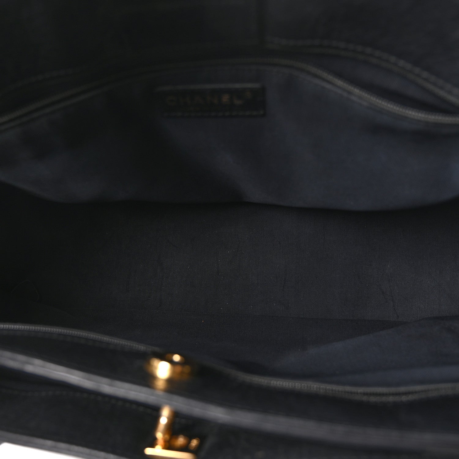 Chanel Calfskin Cerf Executive Shopper Tote Black 10 of 21