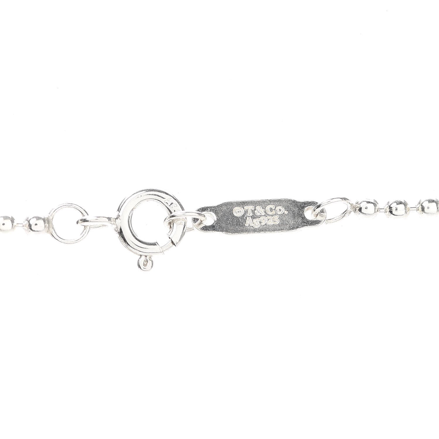 Tiffany Sterling Silver Makers Keyhole Pendant Necklace 4 of 6