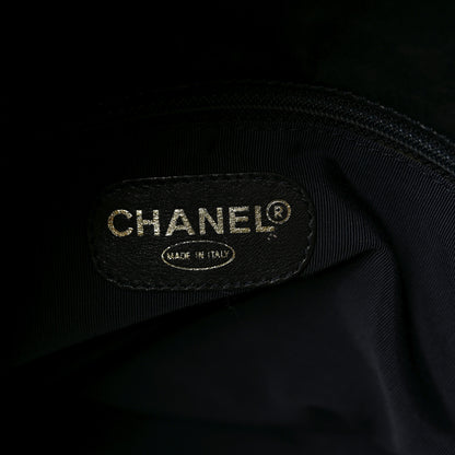 Chanel Calfskin Embossed CC Shoulder Bag Black 6 of 10