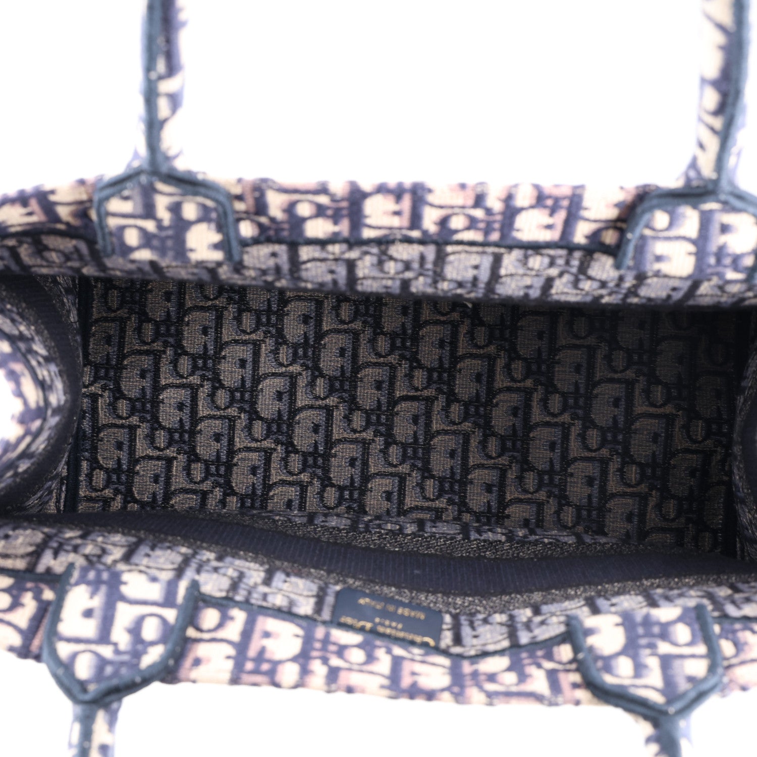Christian Dior Oblique Medium Book Tote Blue Multicolor 5 of 10