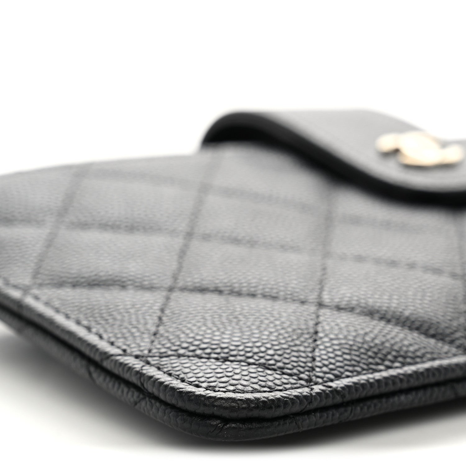 Chanel Caviar Quilted Classic Strap Pouch Black 10 of 10