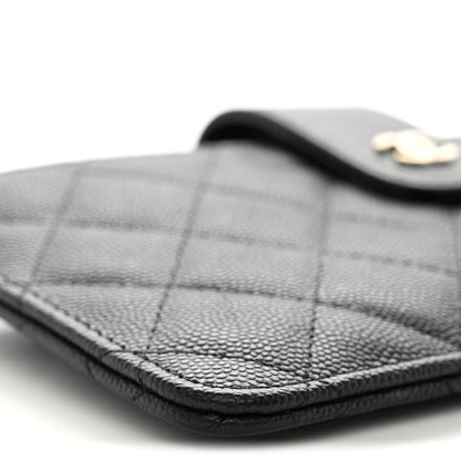 Chanel Caviar Quilted Classic Strap Pouch Black 10 of 10