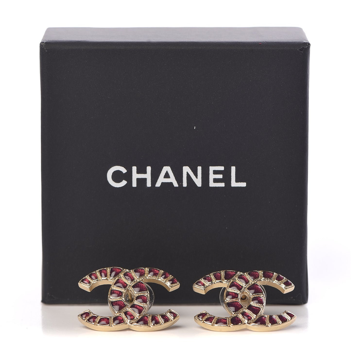Metal Gripoix Along The Nile Earrings Gold Purple
