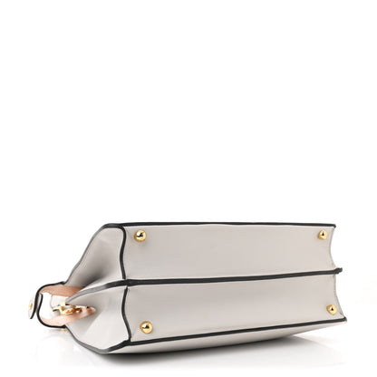 Fendi Vitello Seta Shiny Nappa Medium Peekaboo I SEE U Satchel  Ghiaia Light Rose 5 of 14