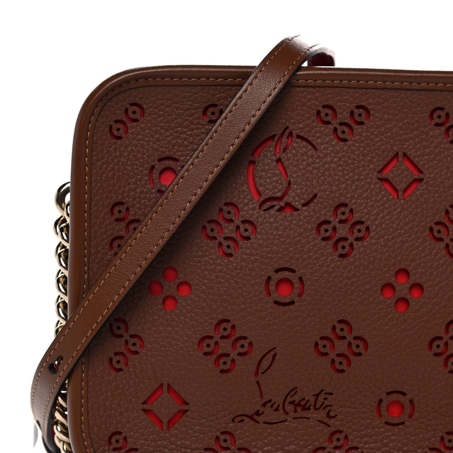 Christian Louboutin Calfskin Small Radioloubi Biscotto Loubi 8 of 15