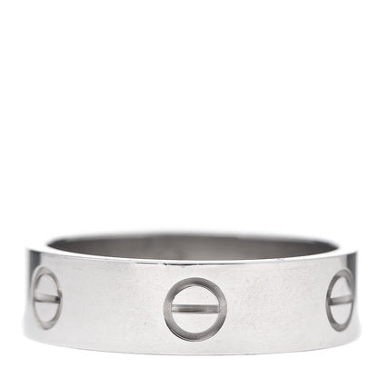 Cartier 18K White Gold 6mm LOVE Ring 62 10 1 of 4