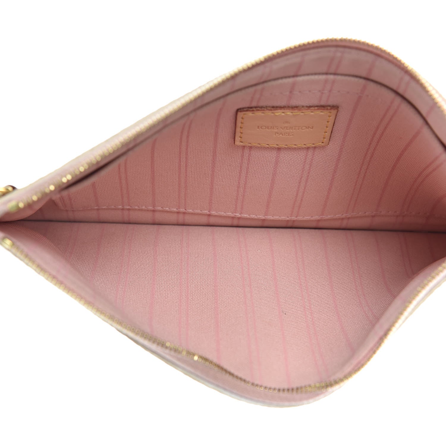 Louis Vuitton Damier Azur Neverfull MM GM Pochette Rose Ballerine 5 of 10