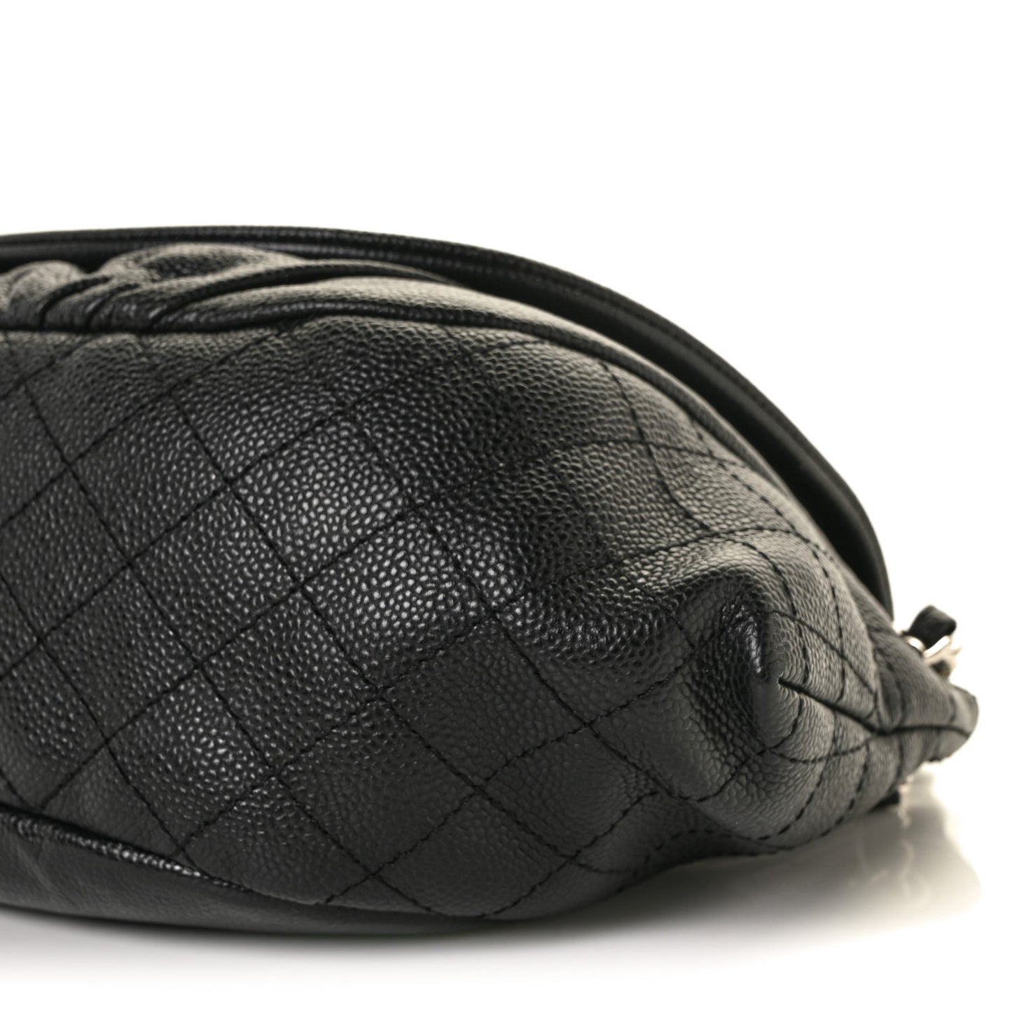 Caviar Half Moon Large Flap Black