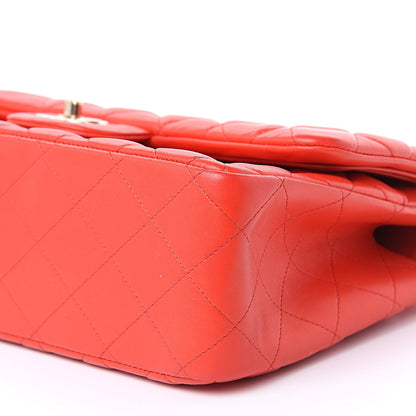 Chanel Lambskin Quilted Jumbo Double Flap Red 10 of 18