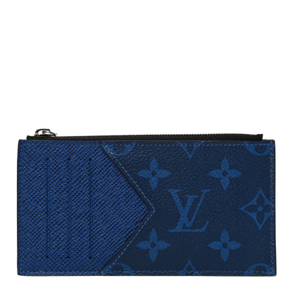 Louis Vuitton Monogram Taiga Coin Card Holder Cobalt 1 of 11