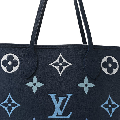 Louis Vuitton Empreinte Monogram Giant Neverfull MM Degrade Bleu 9 of 12
