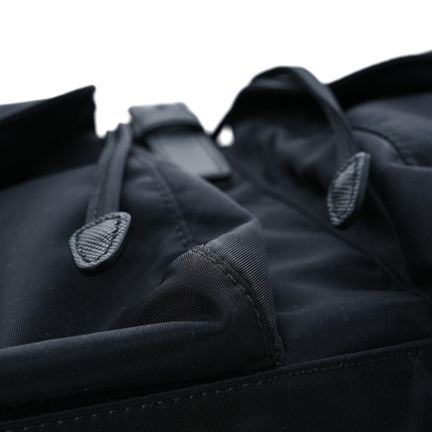 Tessuto Nylon Saffiano Medium Backpack Black