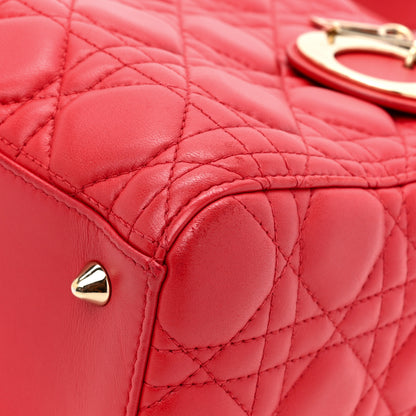 Christian Dior Lambskin Cannage Medium Lady Dior Red 11 of 14