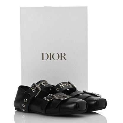 Christian Dior Calfskin Punk Ballet Flats 36 Black 14 of 14