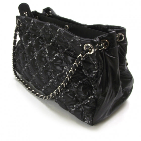 Chanel Nylon Quilted Tweed on Stitch Tote Black 7 of 13