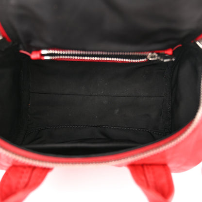 Alexander Wang Pebbled Lambskin Mini Rockie Red Rhodium Hardware 5 of 16