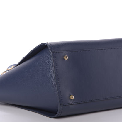 Chanel Caviar Small Studded Deauville Tote Navy 6 of 10