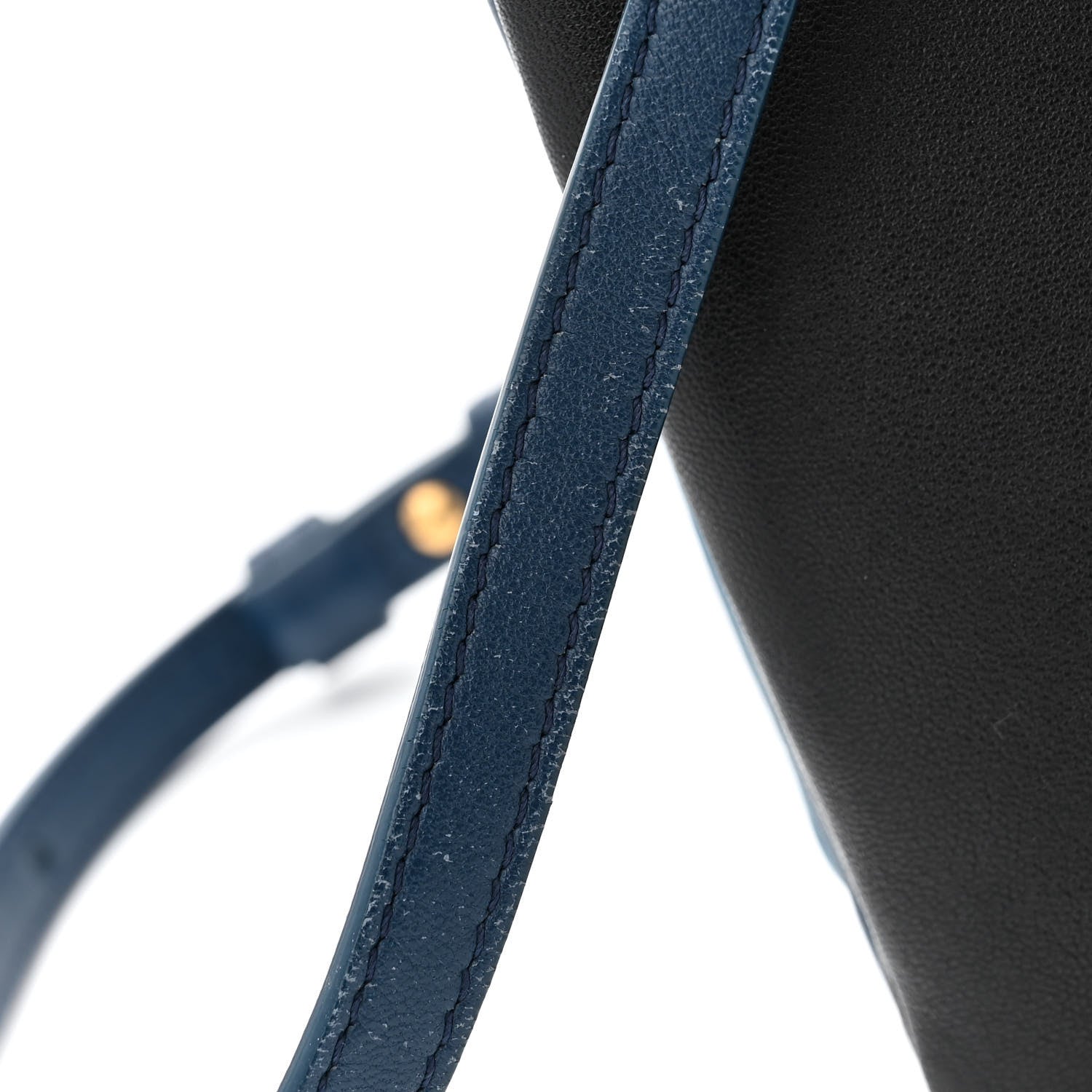 Celine Lambskin Small Trio Crossbody Bag Black Blue 12 of 13
