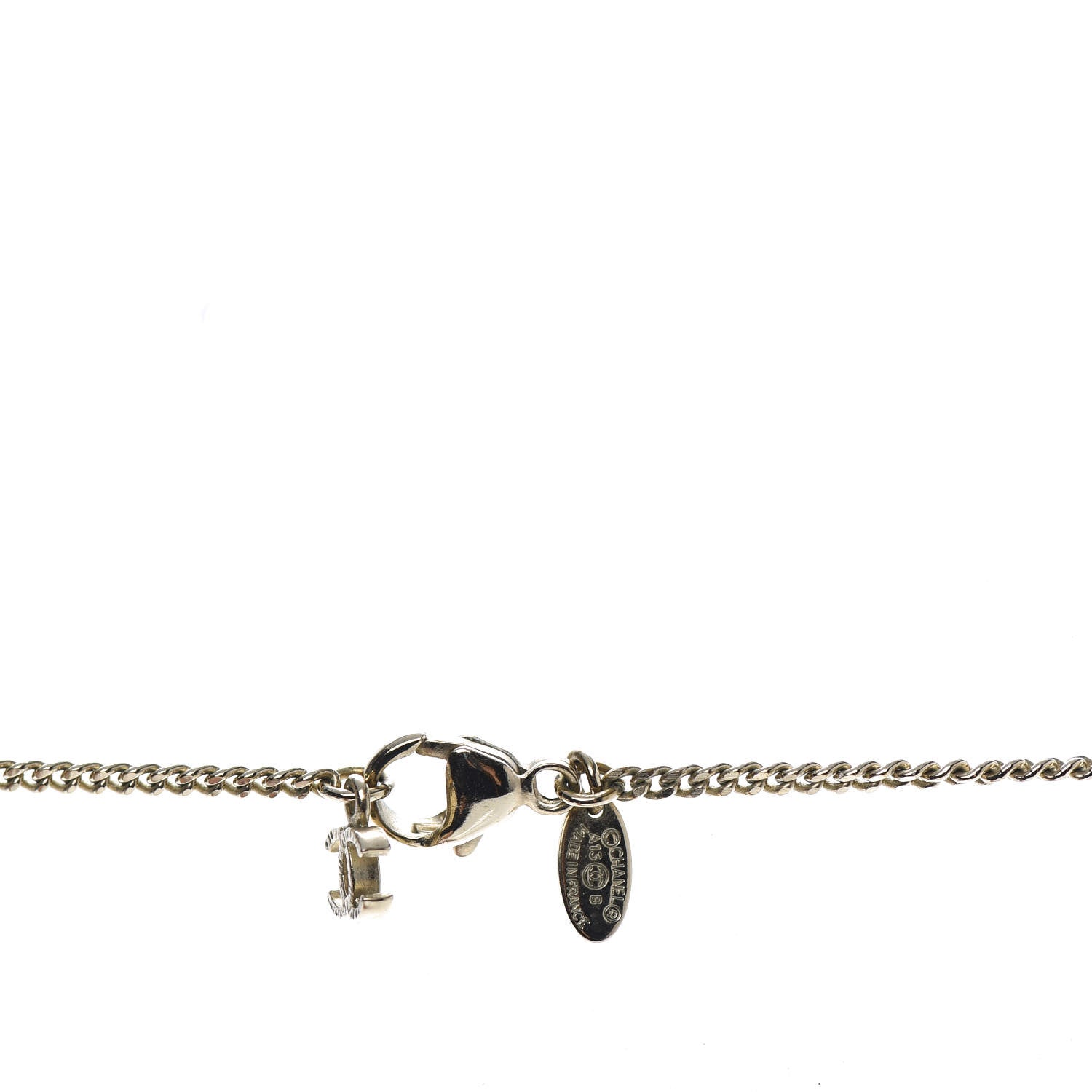 Chanel Tweed Effect CC Necklace Gold 5 of 6
