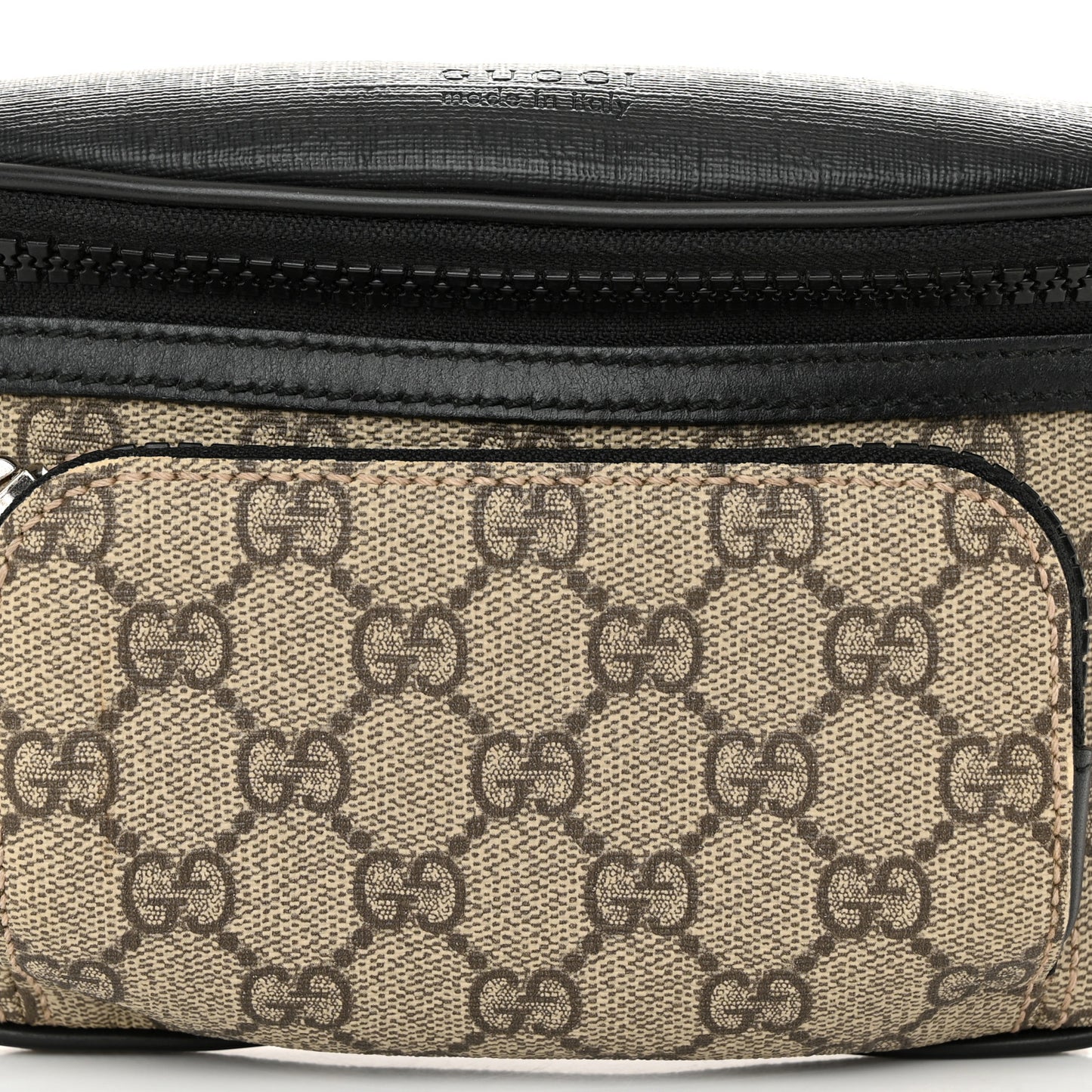 GG Supreme Monogram Belt Bag Black