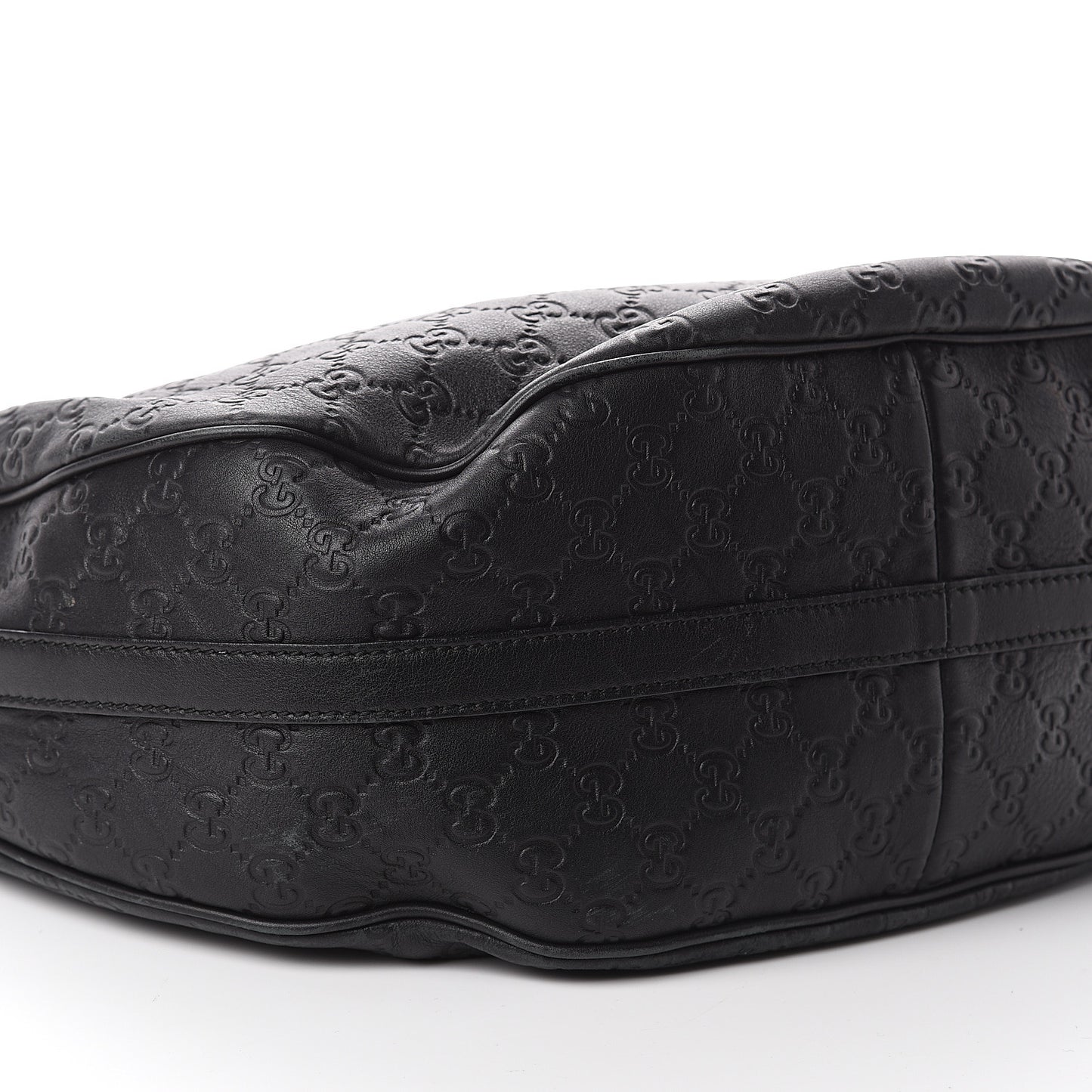 Guccissima Large GG Twins Hobo Black
