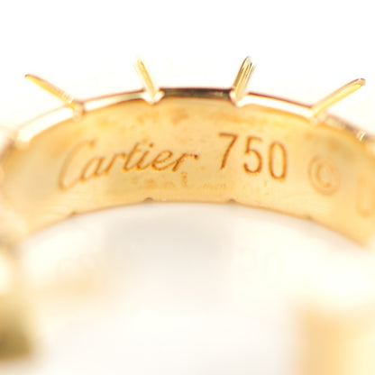 Cartier 18K Yellow Gold Laniere Hoop Earrings 5 of 9