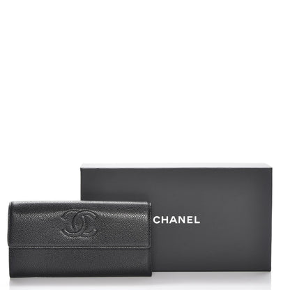 Chanel Caviar Timeless CC Large Gusset Flap Wallet Black 9 of 9