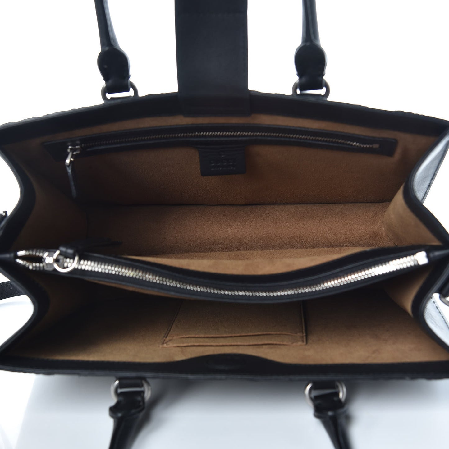 GG Supreme Monogram Arabesque Small Top Handle Bag Beige Black