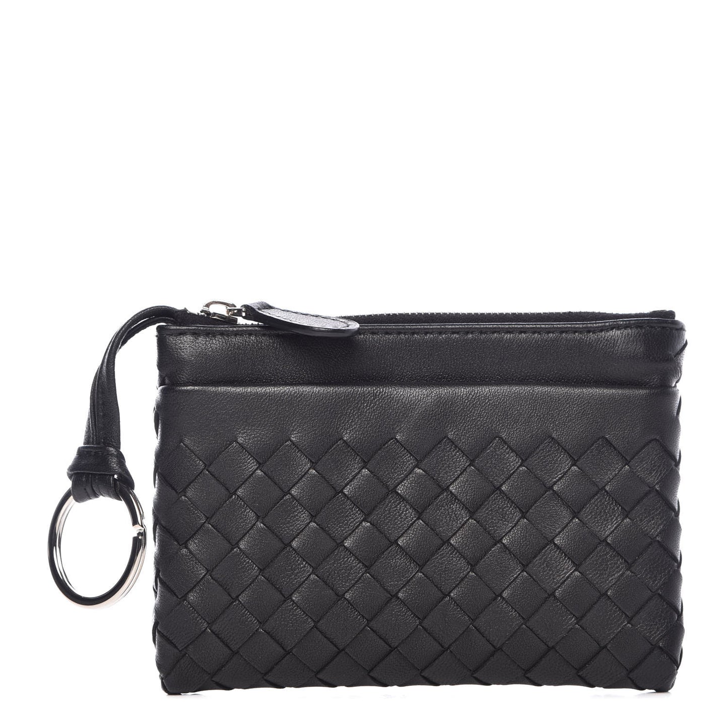 Nappa Intrecciato Key Holder Black