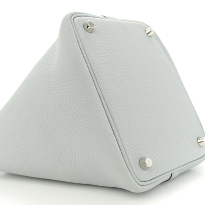 Hermes Taurillon Clemence Picotin Lock 18 PM Bleu Pale 9 of 10
