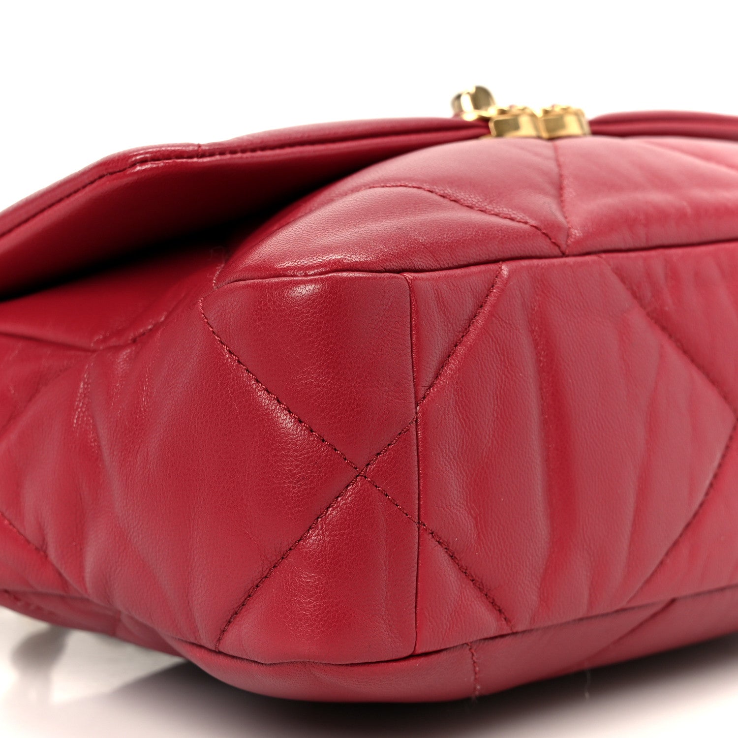 Chanel Goatskin Quilted Medium Chanel 19 Flap Red 9 of 10