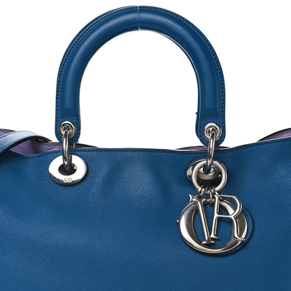 Christian Dior Bullcalf Large Diorissimo Tote Blue 9 of 11