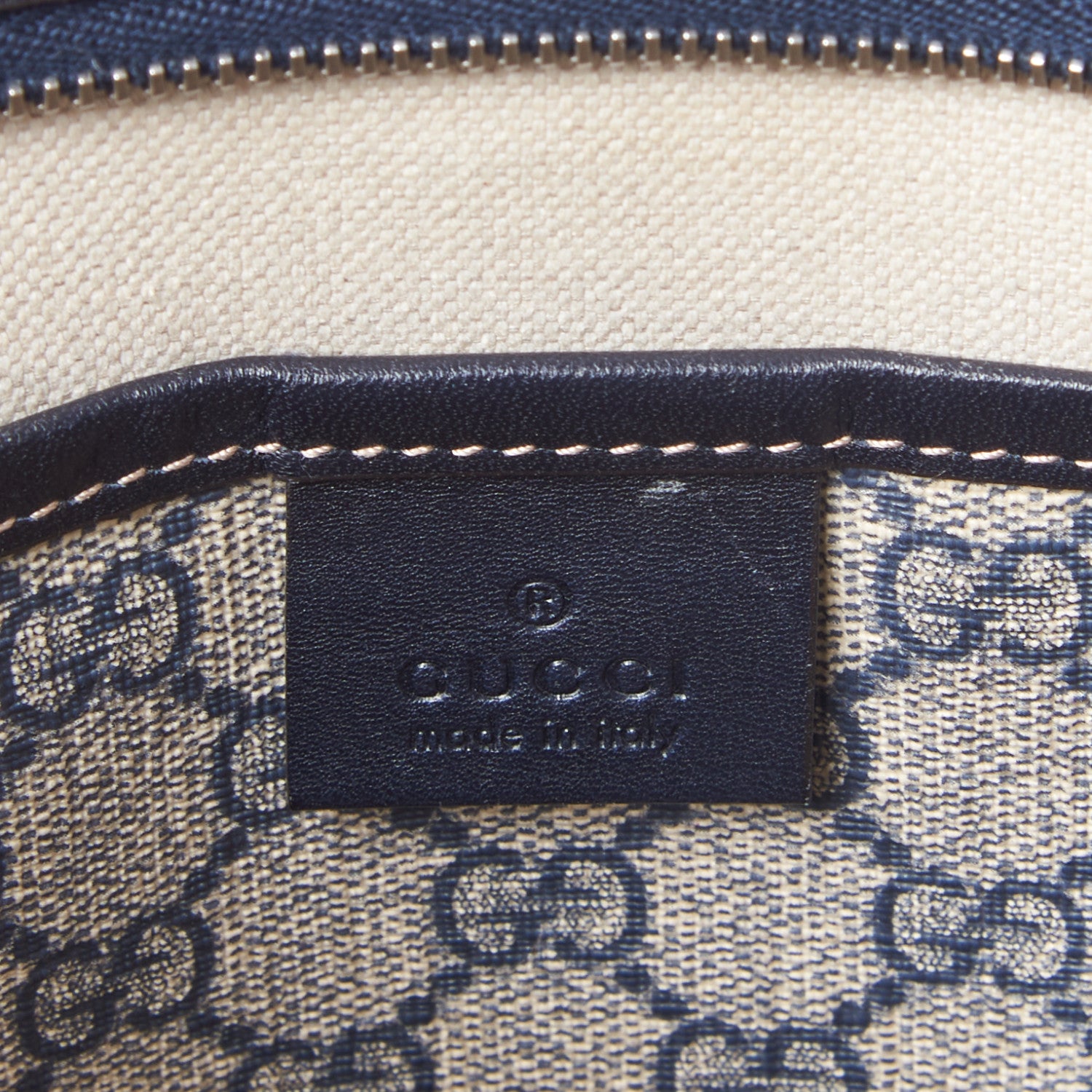 Gucci GG Plus Monogram Signature Web Loop Messenger Blue 7 of 7