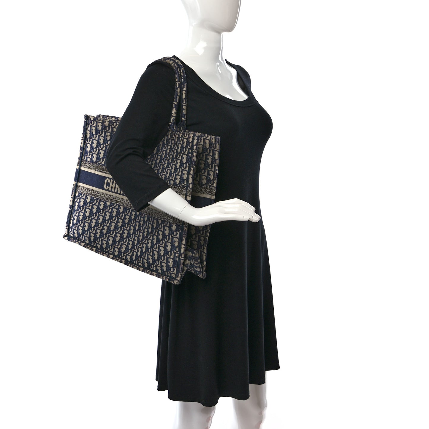 Oblique Large Book Tote Blue Multicolor