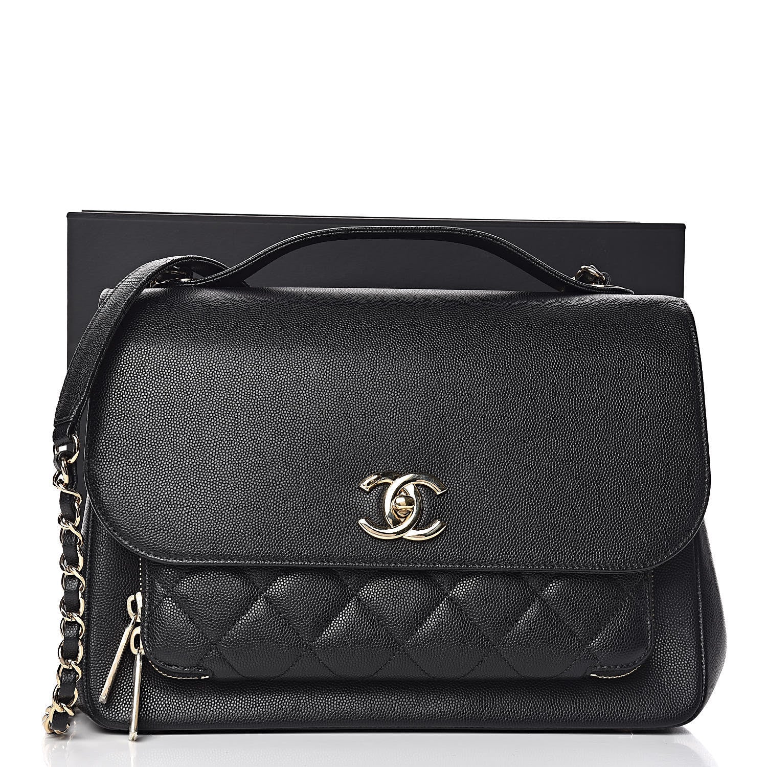 Chanel Caviar Quilted Large Business Affinity Flap Black 11 of 11