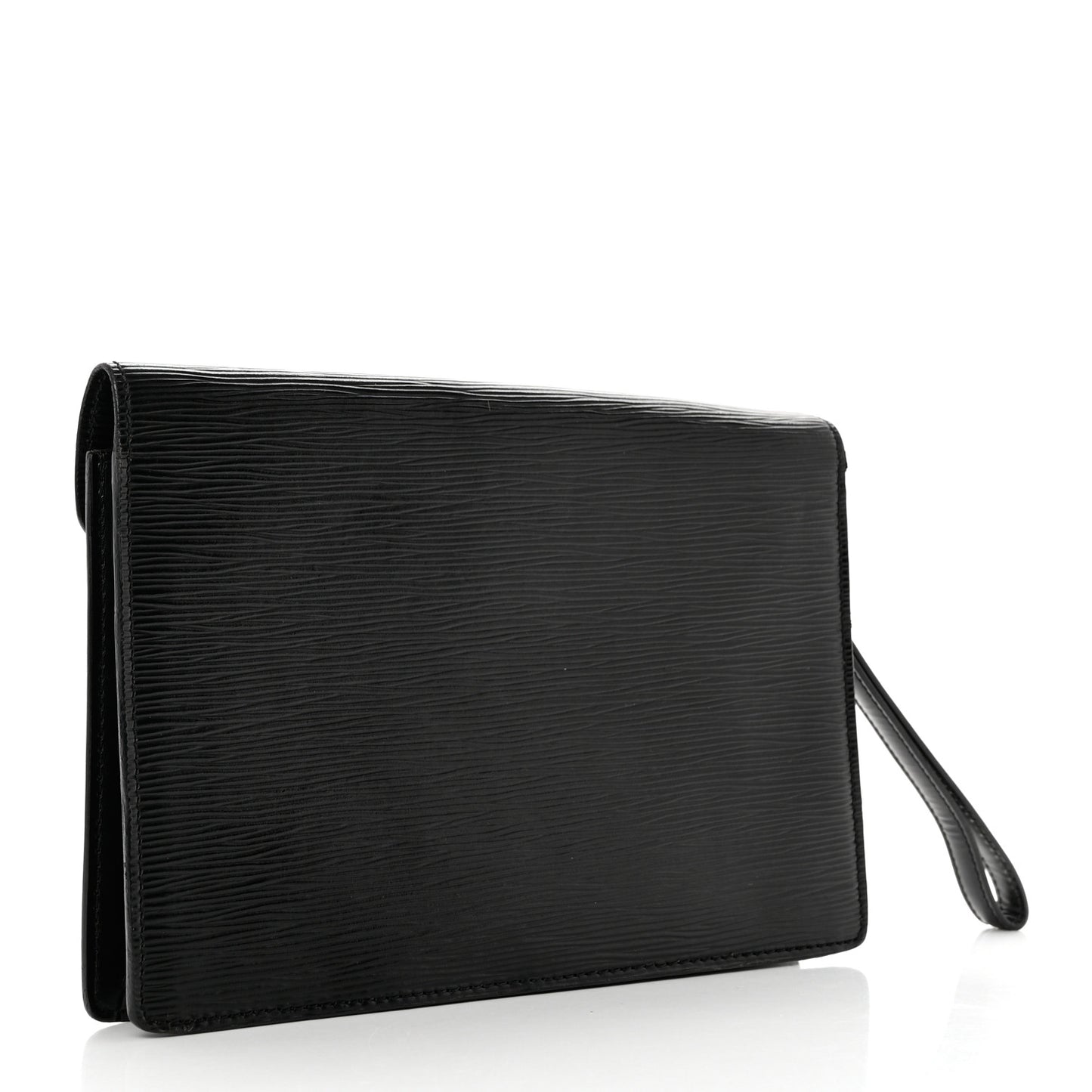 Epi Pochette Sellier Dragonne Clutch Black