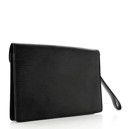 Louis Vuitton Epi Pochette Sellier Dragonne Clutch Black 3 of 10