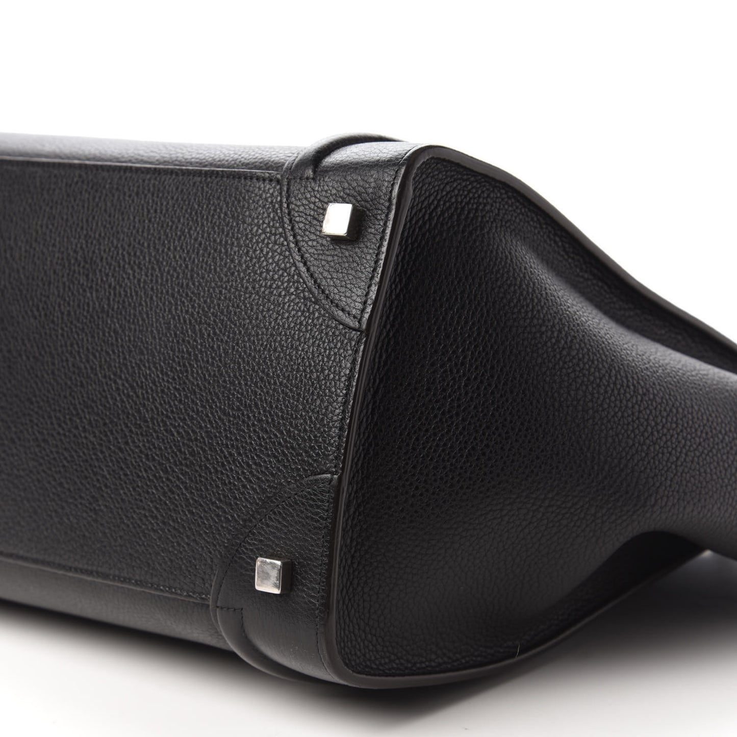 Drummed Calfskin Mini Luggage Black