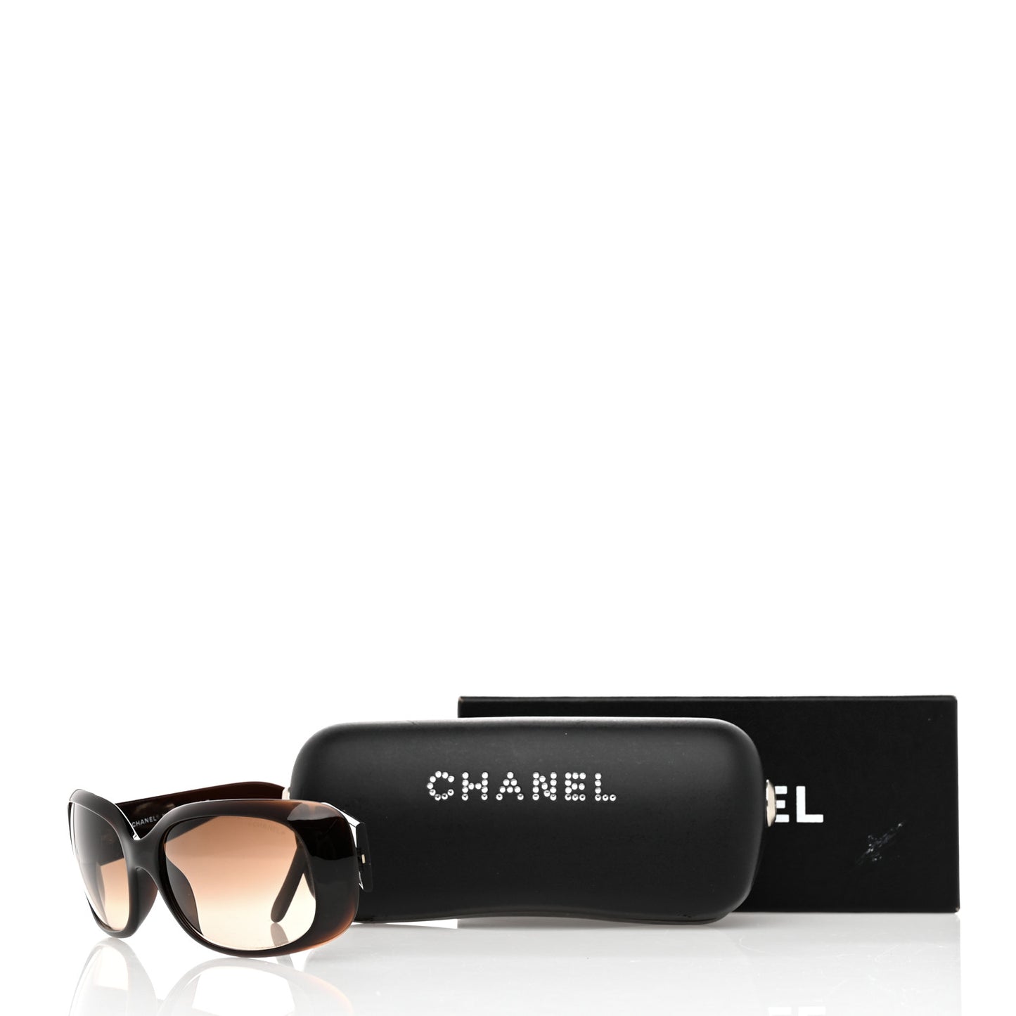 Crystal CC Logo Sunglasses 6026-B Brown