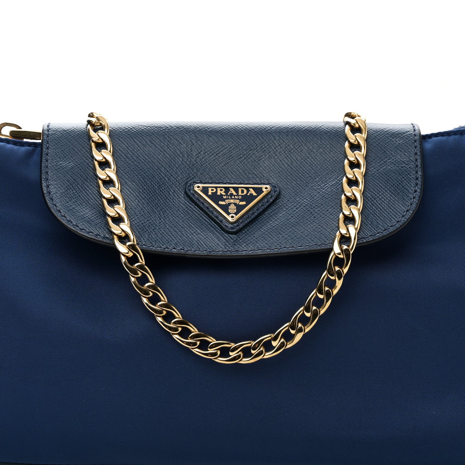 Prada Tessuto Nylon Saffiano Crossbody Bag Bluette 6 of 8