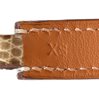 Hermes Lizard Rivale Double Tour Bracelet XS Ficelle 6 of 9